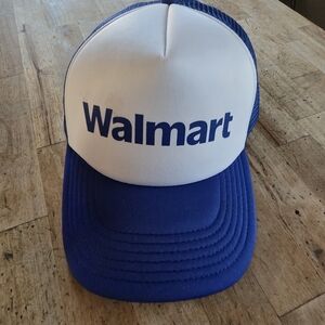 Walmart Blue and White Trucker Hat